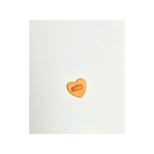 the wee bean dim sum pin with orange child safe soft rubber backing