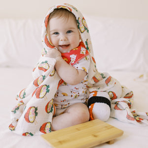 the wee bean cute baby wrapped around ramen organic swaddle