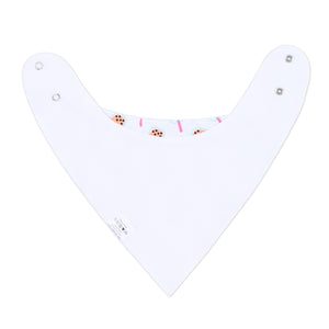 Organic Cotton Bandana Bibs 2pcs Set - Boba & Egg Waffle - The Wee Bean