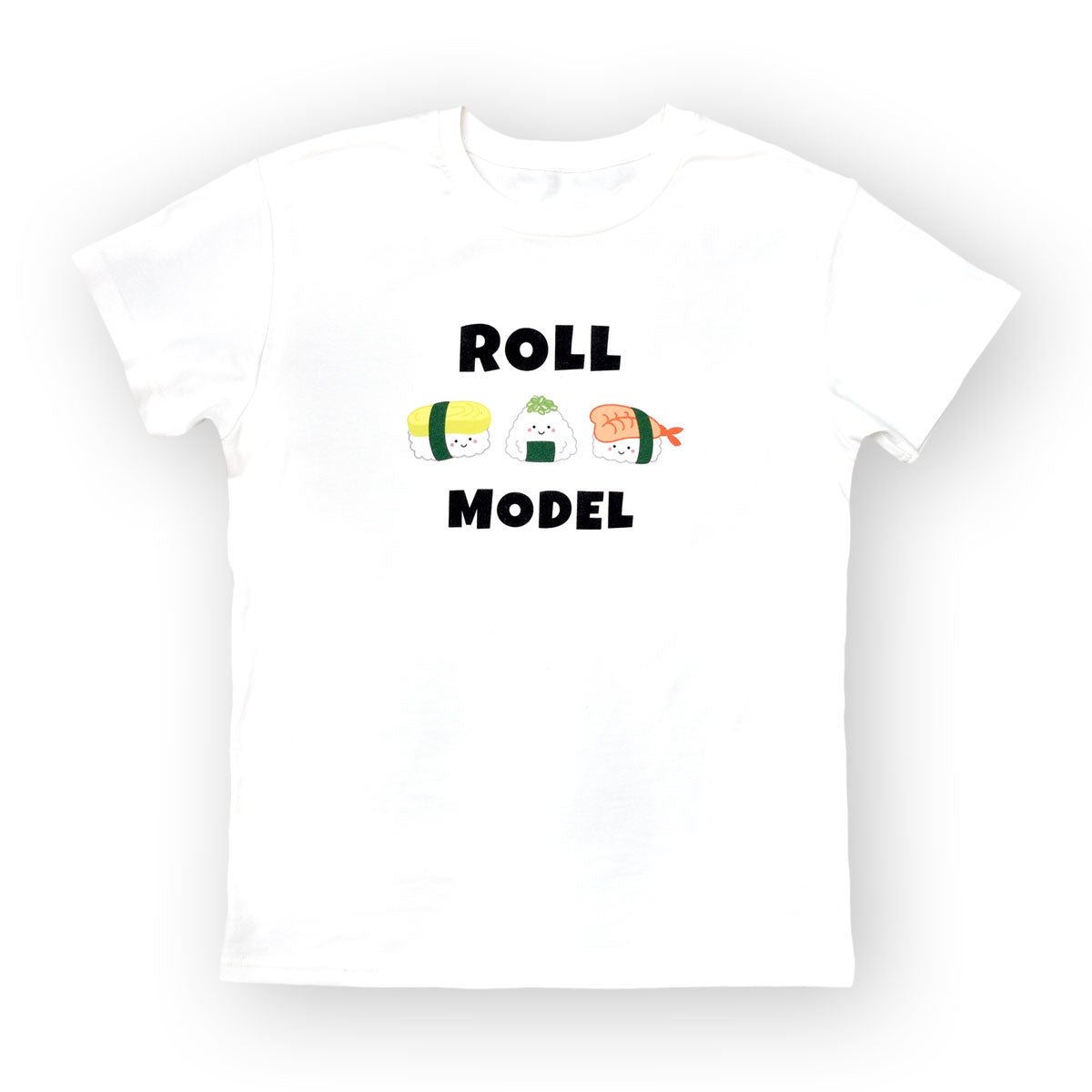 the wee bean organic cotton super soft adult women teen t-shirt in sushi roll model