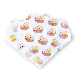 the wee bean organic cotton bandana baby bibs in dim sum hargow siu mai