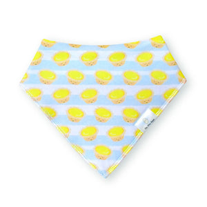 the wee bean organic cotton baby bandana bib in egg tart taste of hong kong collection