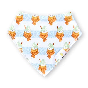 the wee bean organic cotton baby bandana bib in taiyaki