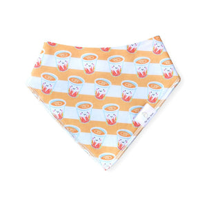 the wee bean organic cotton baby bandana bib in hk milk tea taste of hong kong collection