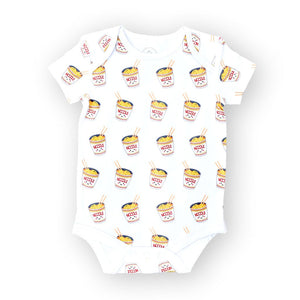 the wee bean organic cotton baby onesie bodysuit in cup noodle ramen taste of japan