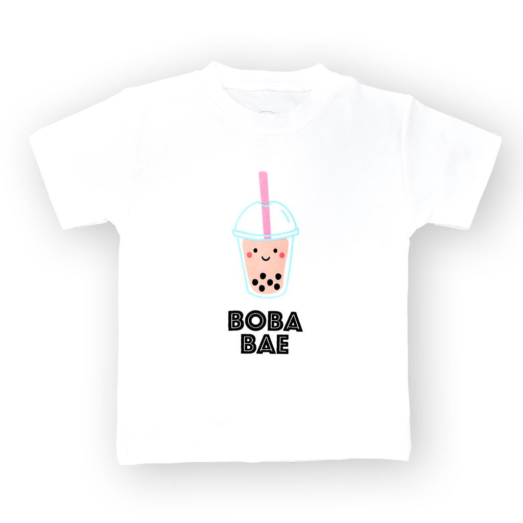 the wee bean organic cotton tee t-shirt in boba bae boba tea bubble tea