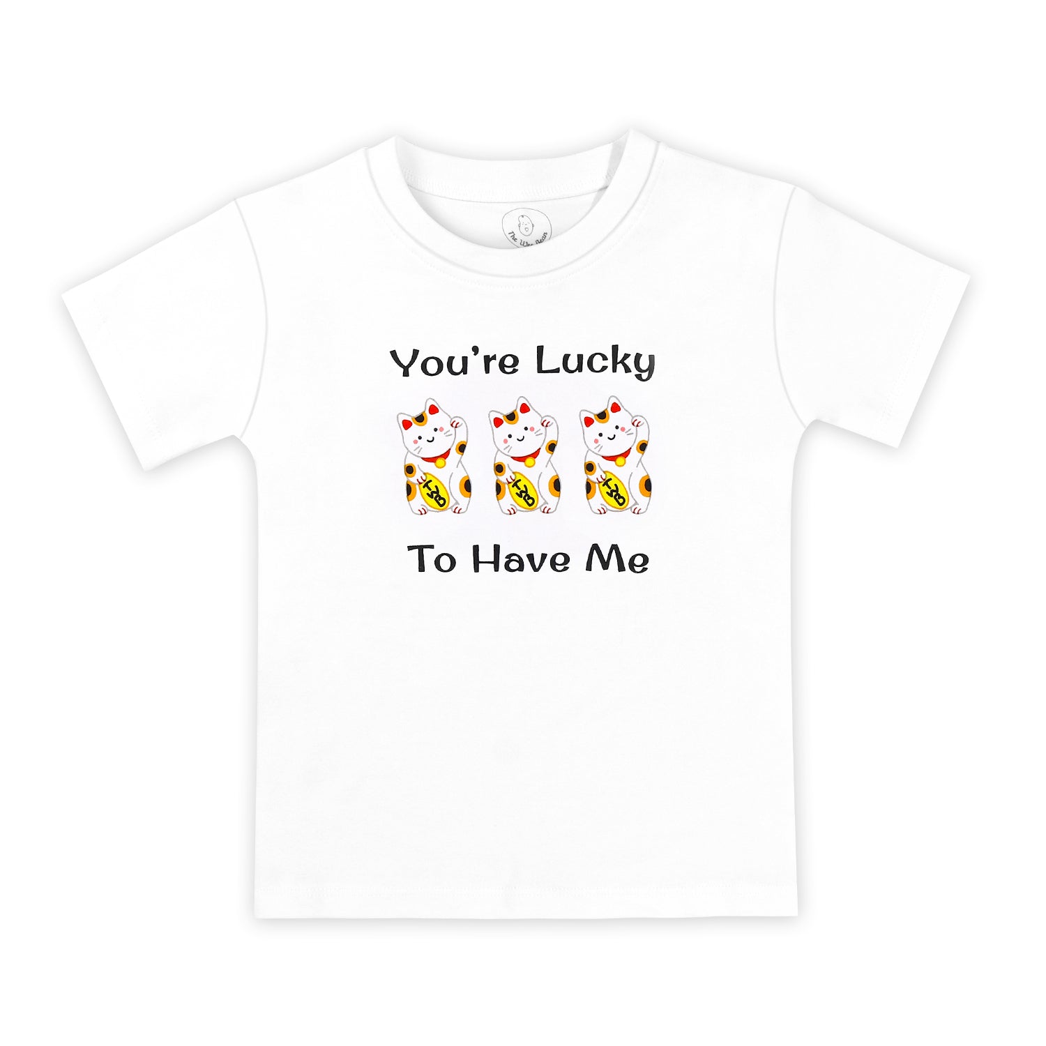 the wee bean organic cotton kids toddler tee t-shirt lucky cat